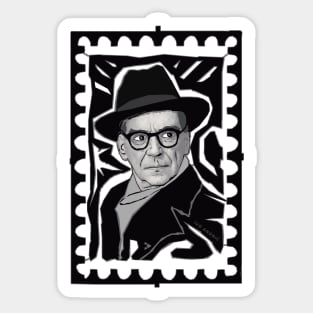 Ivo Andrić in Black and White Sticker